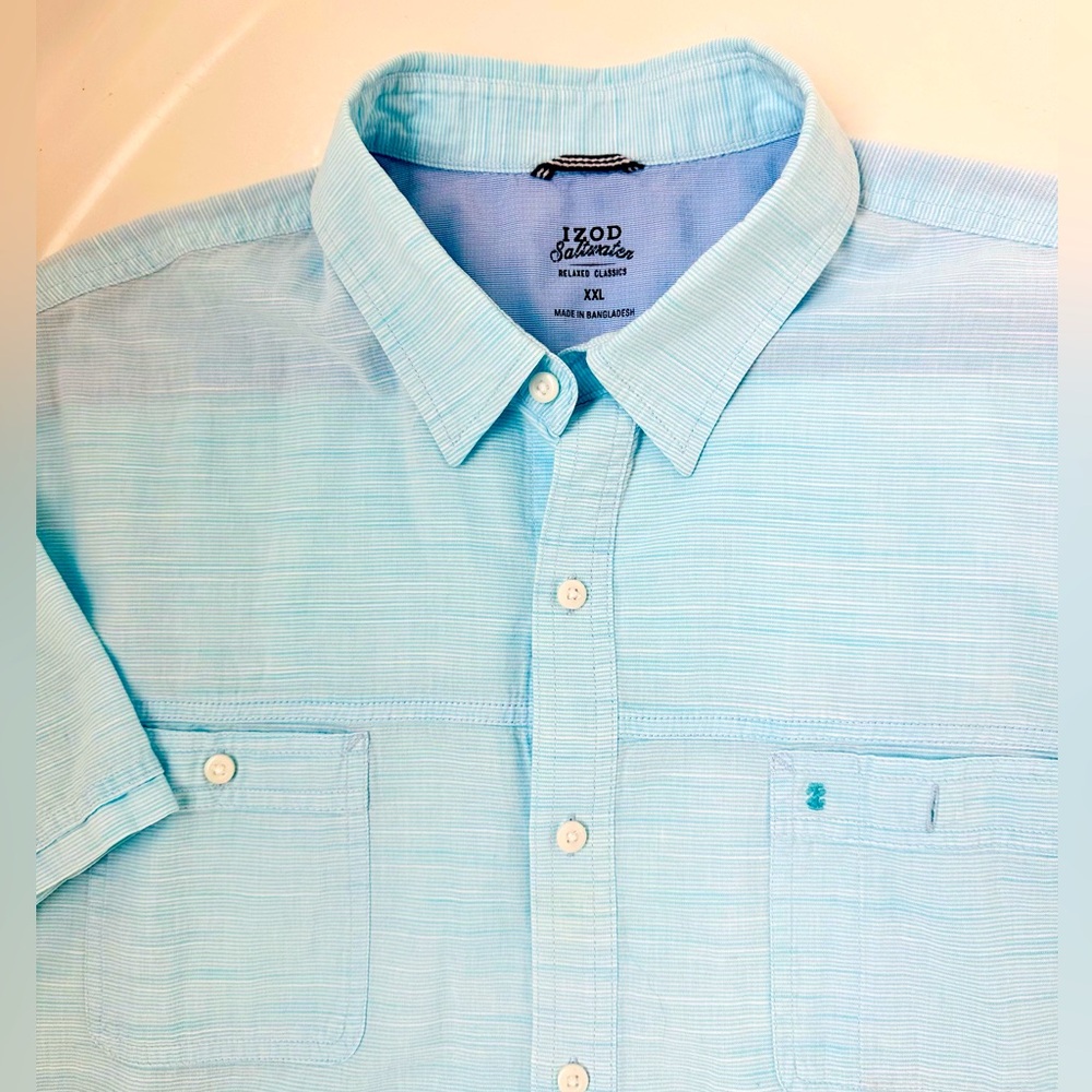 Men's Izod Saltwater short sleeve button up XXL